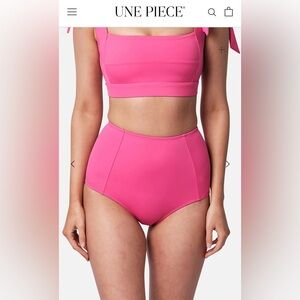 Women's Pink High-Waisted Bikini Bottom